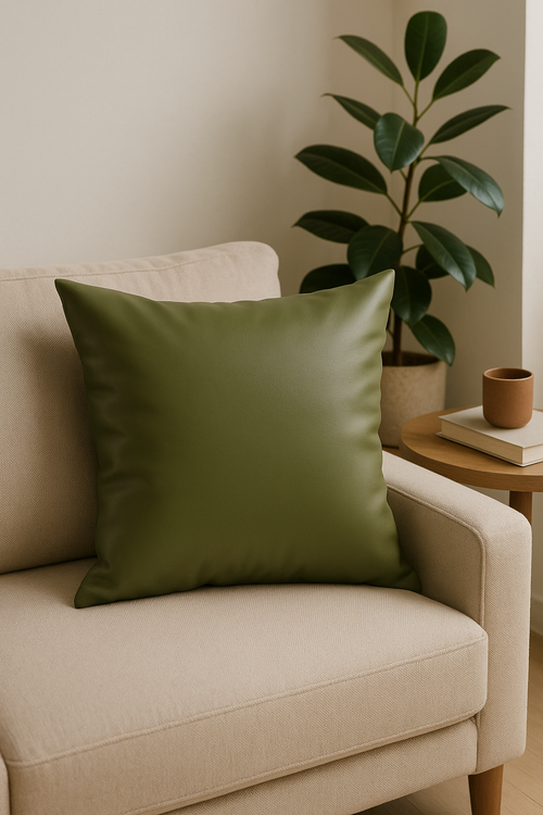 housse de coussin en similicuir pour canapé et salon - vue 2 sur 2