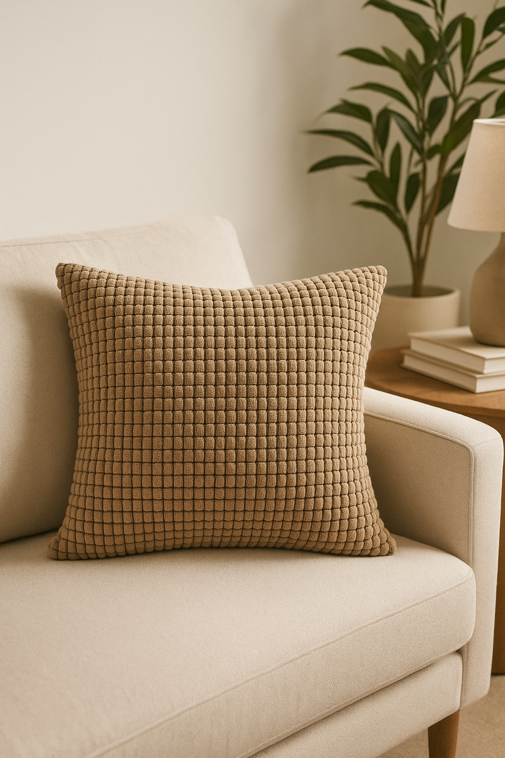 housse de coussin en velours côtelé décoratif pour canapé lit