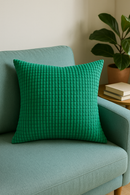 housse de coussin en velours côtelé grain de maïs unie 40 à 70 cm