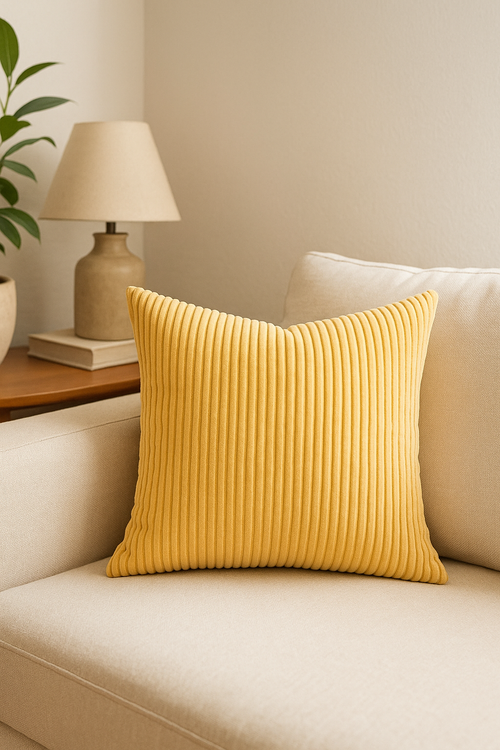 housse de coussin en velours côtelé rayé plusieurs tailles disponibles