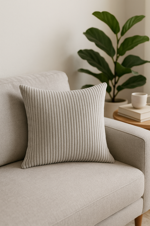 housse de coussin en velours côtelé rayé plusieurs tailles disponibles