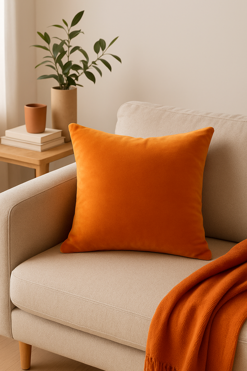 housse de coussin en velours doux personnalisable en 25 couleurs - vue 2 sur 2