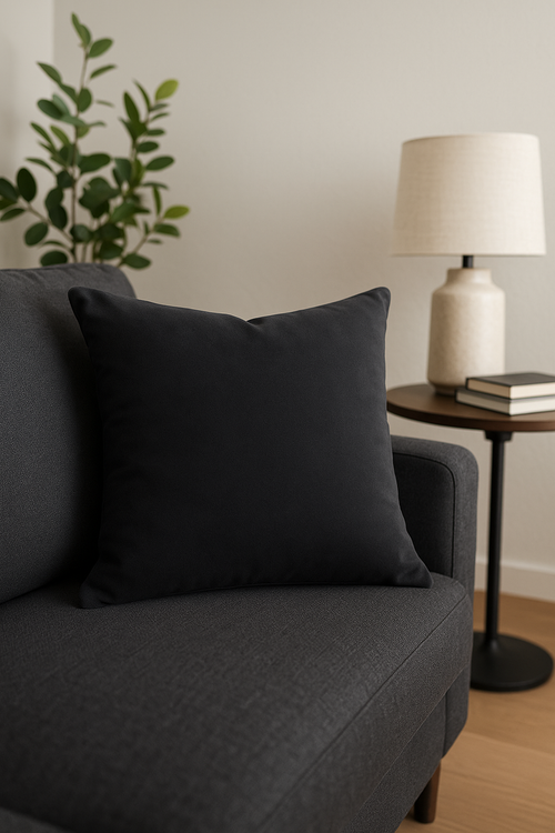 housse de coussin en velours polyester ultra doux personnalisable - vue 2 sur 2