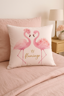 housse de coussin flamant rose tropical 45x45 cm décoratif