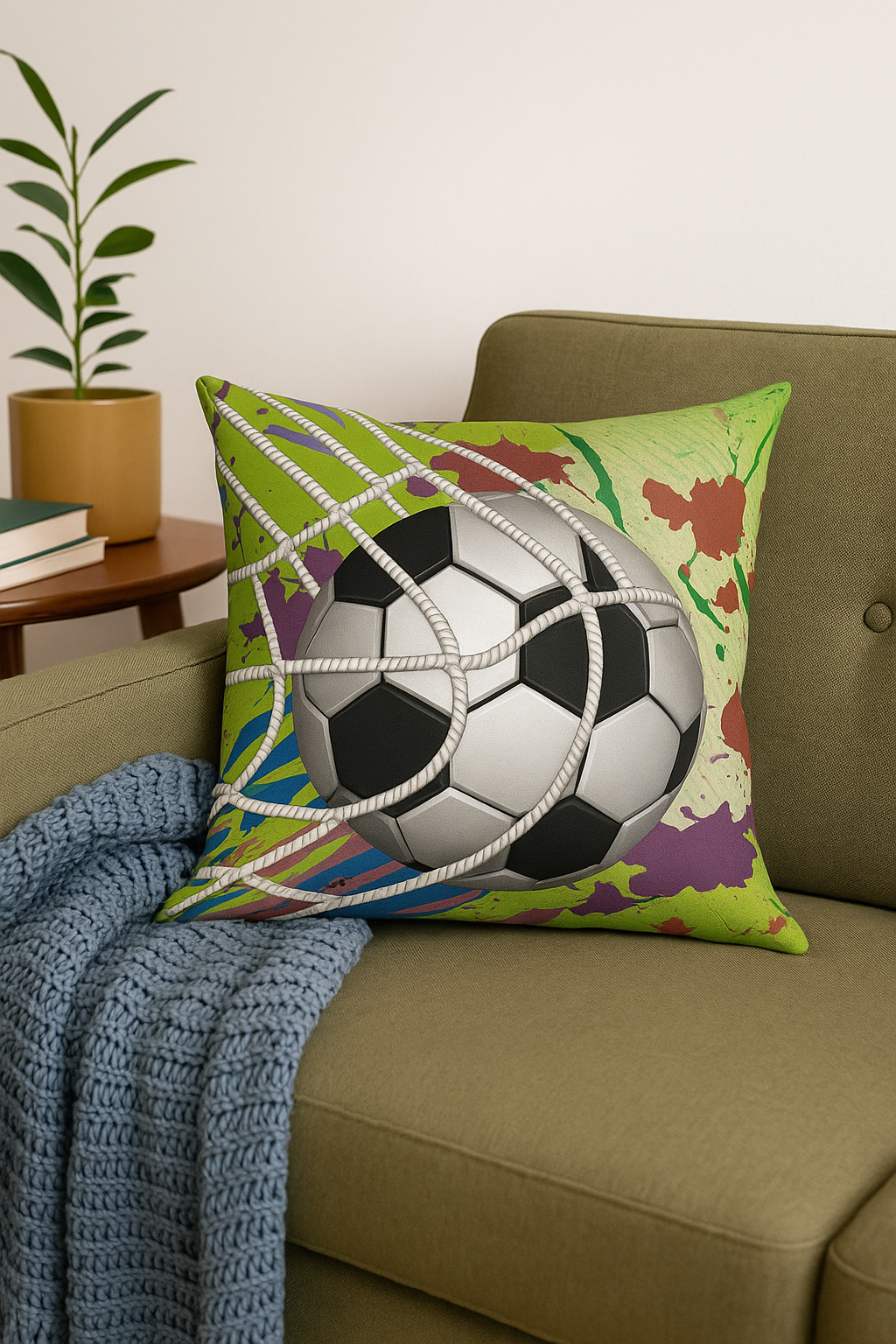 housse de coussin football pour fan de sport - vue 3 sur 2