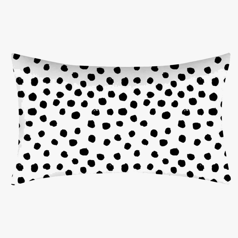housse de coussin géométrique noir et blanc pour canapé