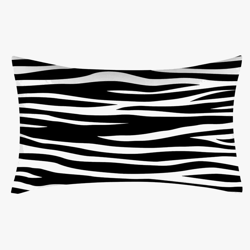 housse de coussin géométrique noir et blanc simple