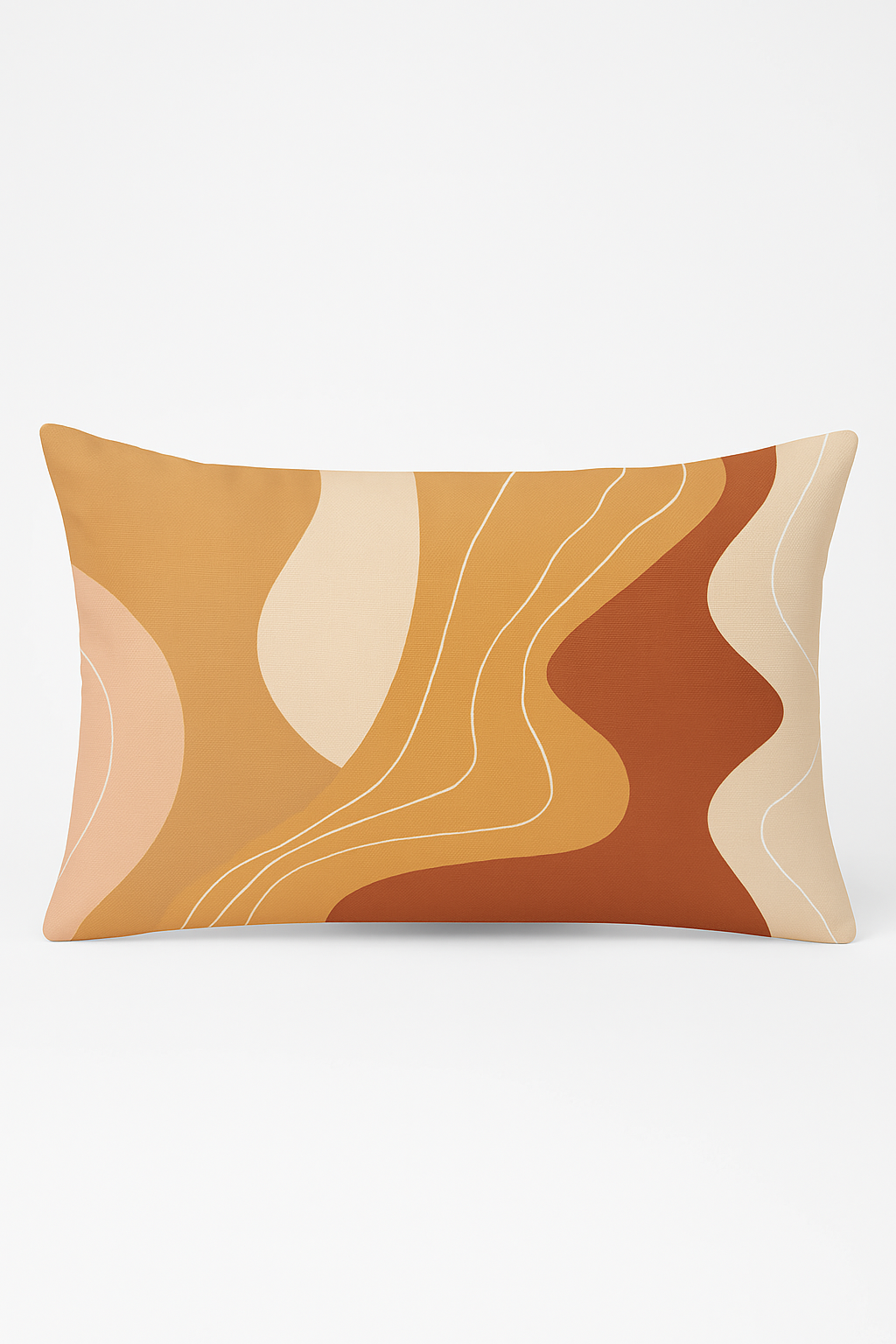 housse de coussin géométrique arc-en-ciel et motif végétal
