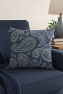 housse de coussin géométrique bleu marine style nordique élégant