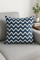 housse de coussin géométrique bleu marine style nordique élégant