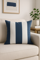 housse de coussin géométrique bleu marine style nordique élégant