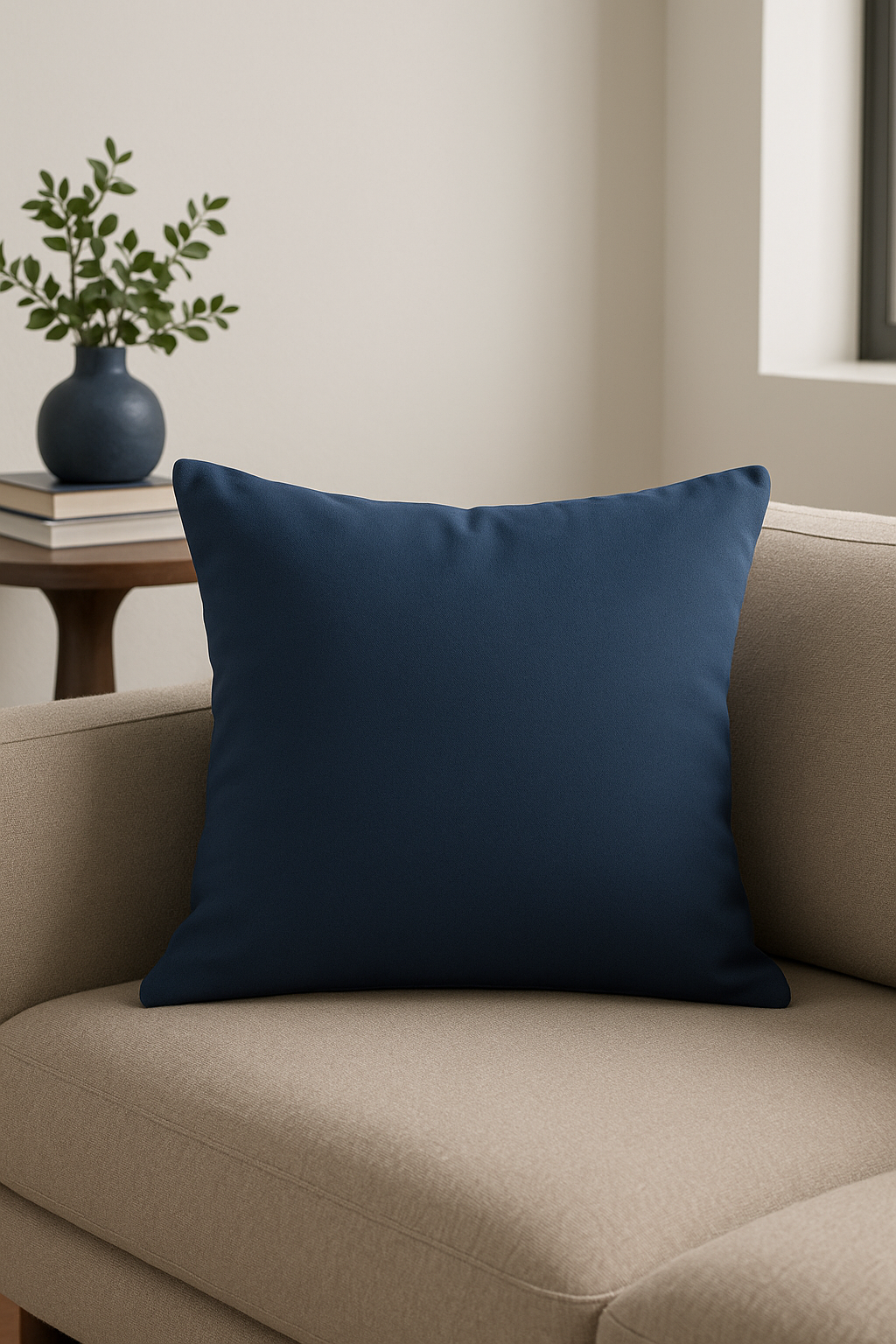 housse de coussin géométrique bleue moderne pour canapé - vue 3 sur 2