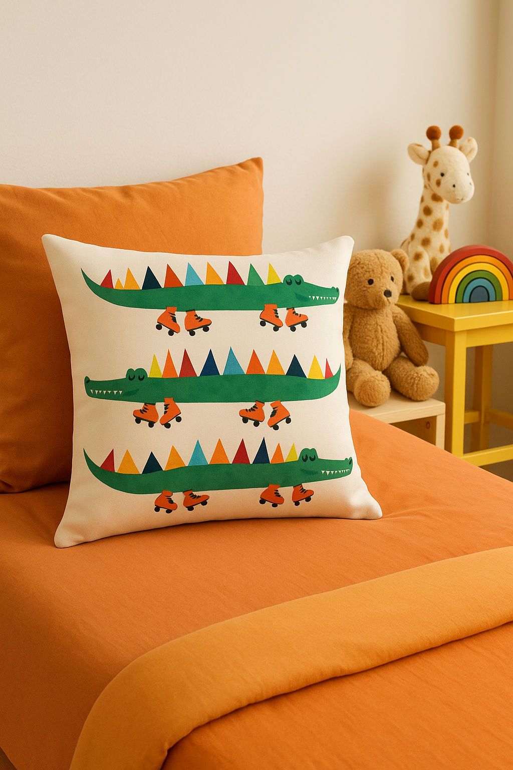 housse de coussin géométrique fleurs sauvages et peau de pêche