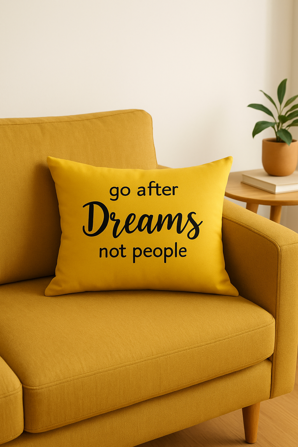 housse de coussin géométrique jaune pour décoration intérieure - vue 3 sur 2