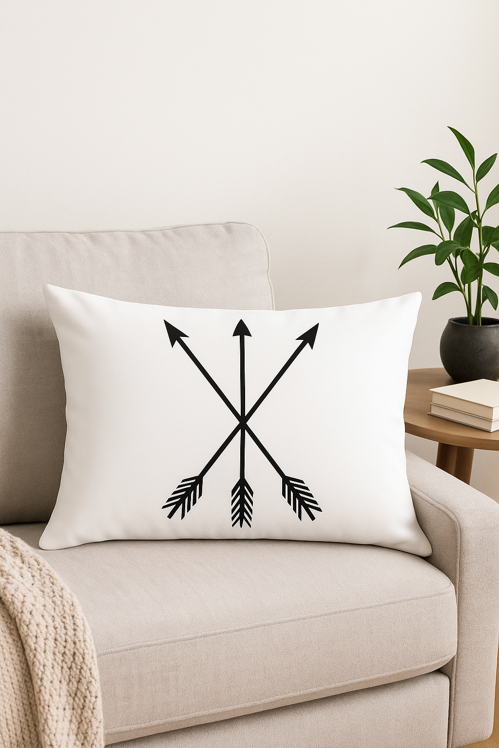 housse de coussin géométrique marbré noir et blanc 30 x 50 cm - vue 3 sur 2
