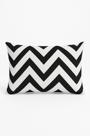 housse de coussin géométrique marbré noir et blanc 30 x 50 cm