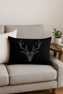 housse de coussin géométrique marbré noir et blanc 30 x 50 cm