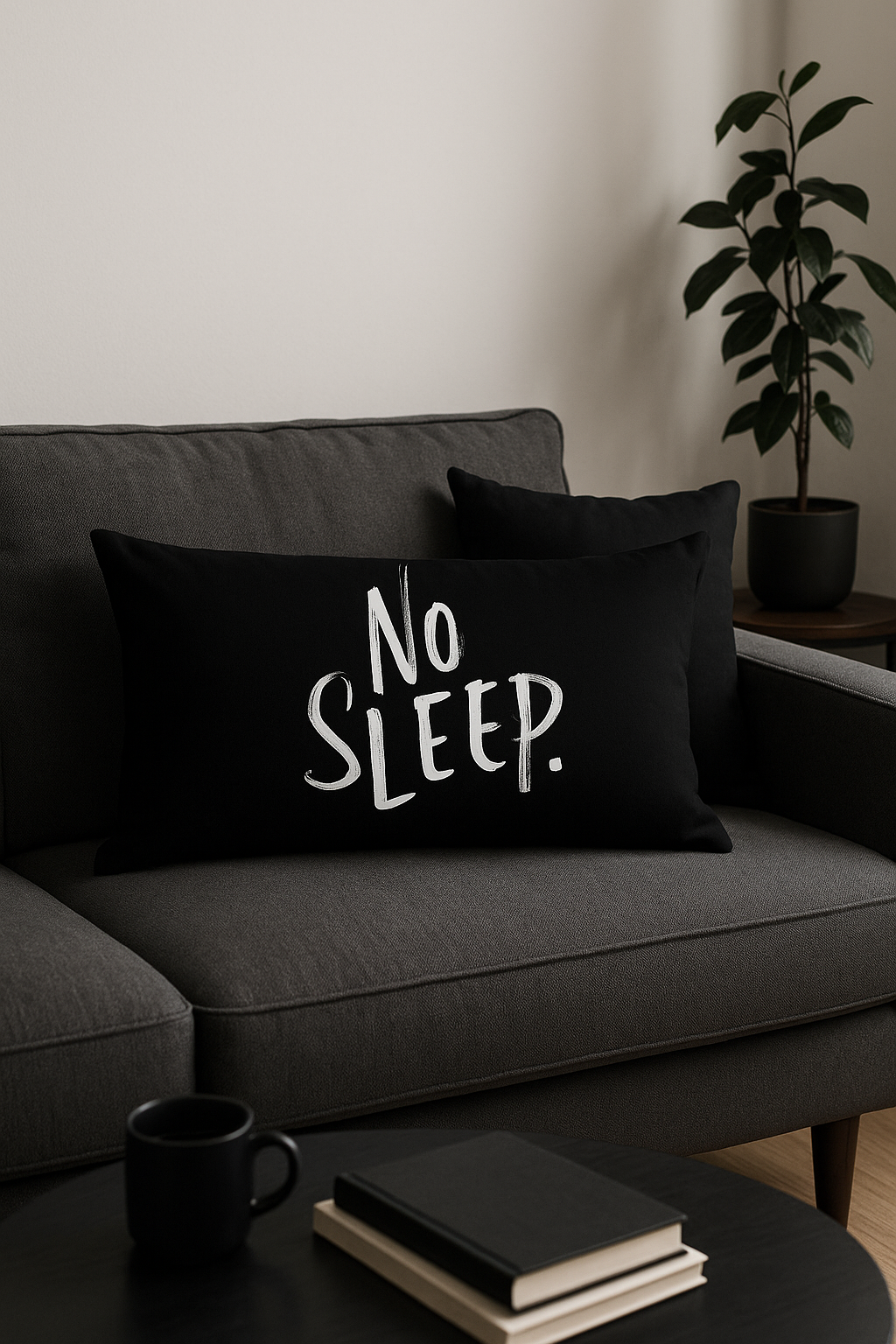 housse de coussin géométrique marbré noir et blanc 30x50 cm