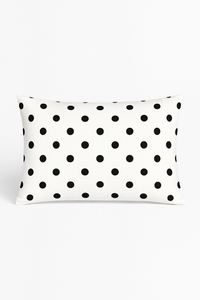 housse de coussin géométrique marbrée noir et blanc 30 x 50 cm