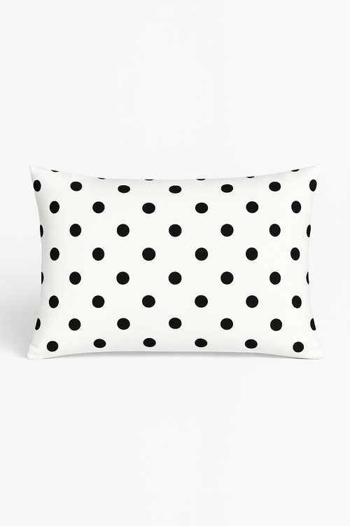 housse de coussin géométrique marbrée noir et blanc 30 x 50 cm