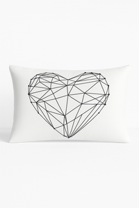 housse de coussin géométrique noir et blanc 30 x 50 cm