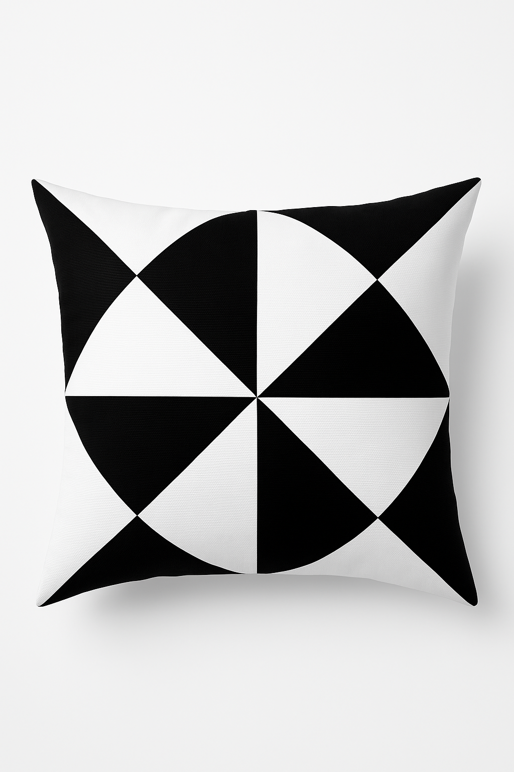 housse de coussin géométrique noir et blanc ondulé décoratif