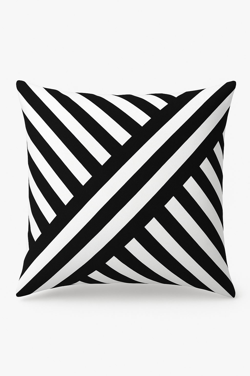 housse de coussin géométrique noir et blanc pour déco intérieure