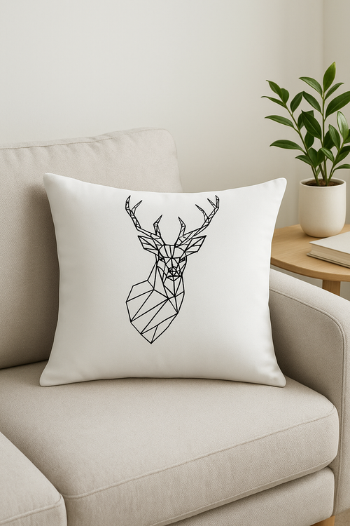 housse de coussin géométrique noir et blanc simple et élégant