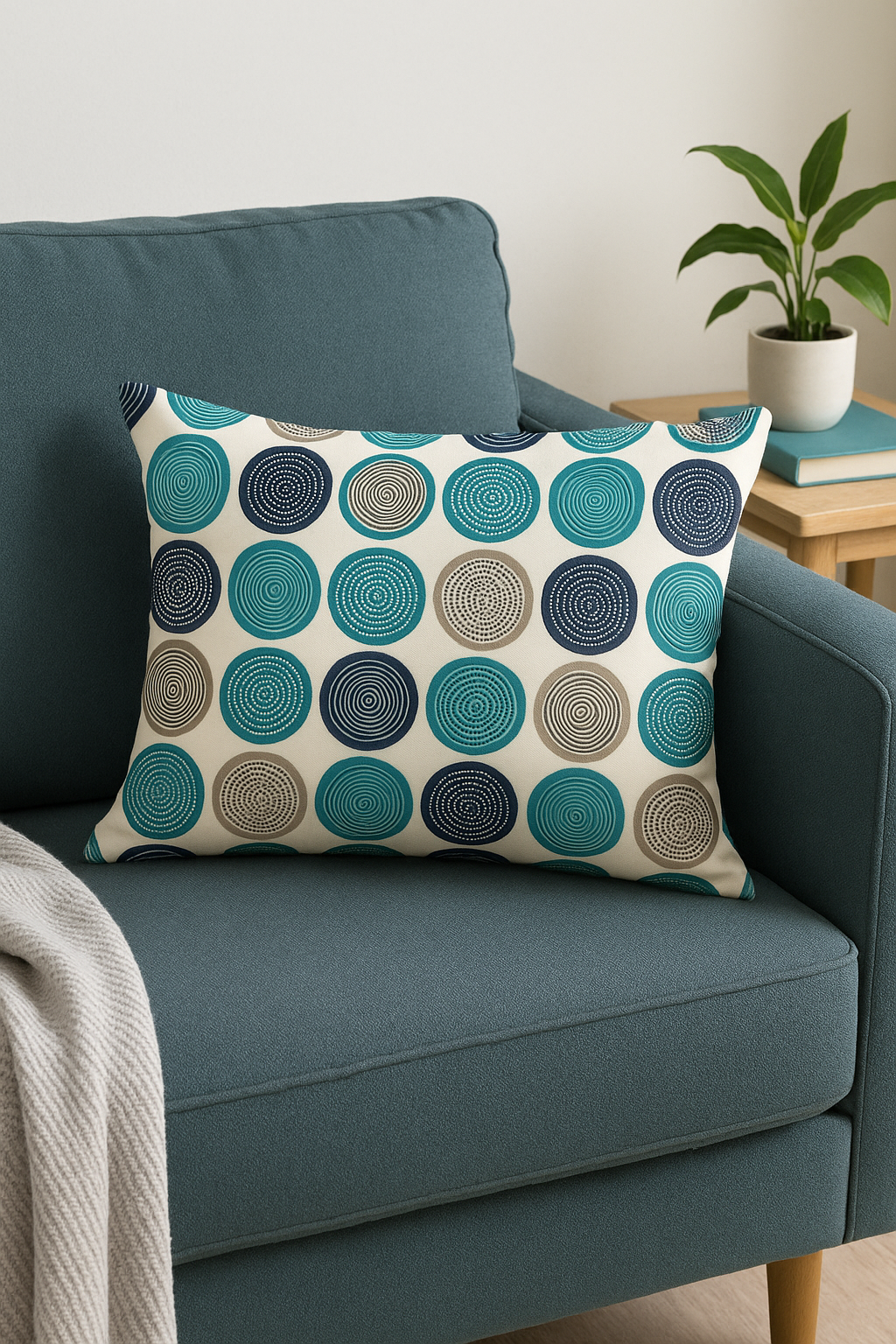 housse de coussin géométrique noir et jaune 30 x 50 cm - vue 2 sur 2