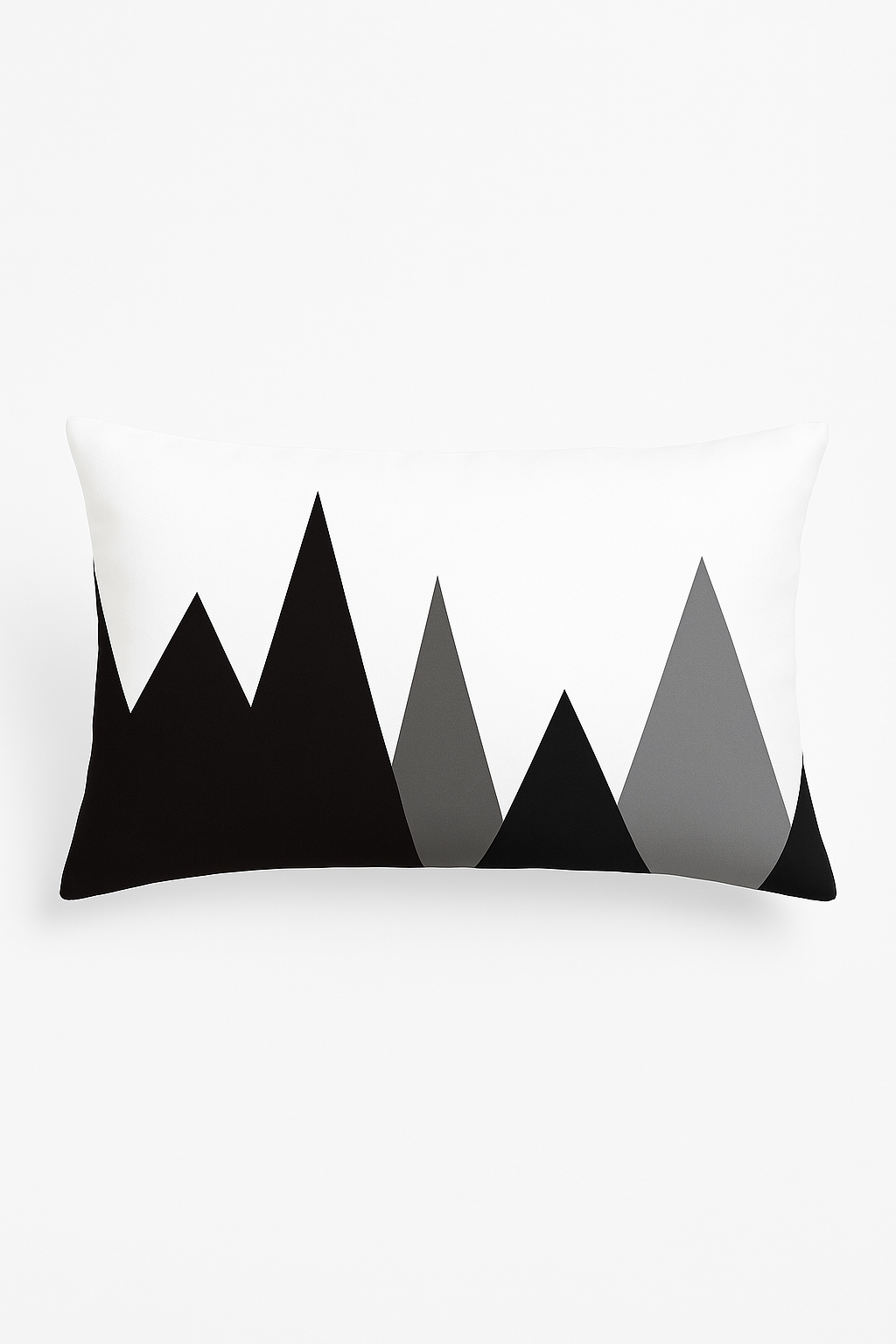 housse de coussin géométrique noir et jaune 30 x 50 cm
