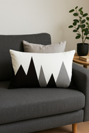 housse de coussin géométrique noir et jaune 30 x 50 cm