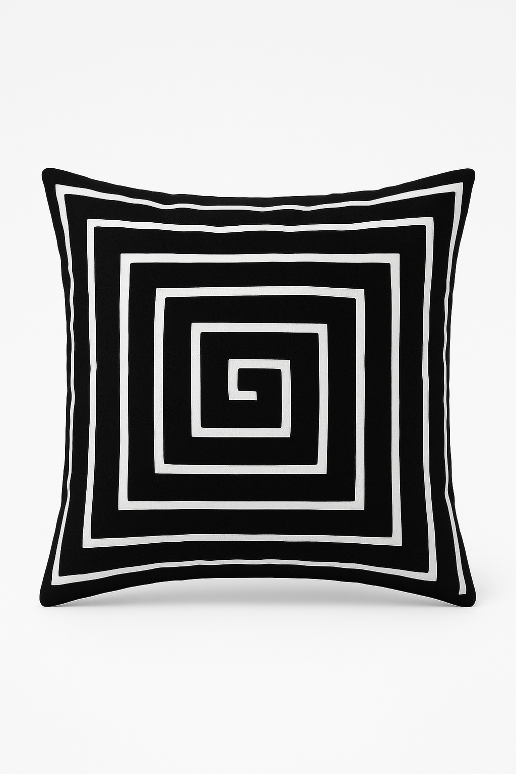 housse de coussin géométrique noire et blanche ondulée