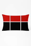 housse de coussin géométrique nordique jaune et rouge 30 x 50 cm