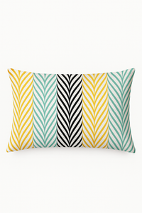 housse de coussin géométrique nordique rayée 30 x 50 cm
