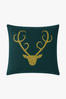 housse de coussin géométrique style ethnique or clair