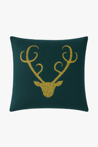 housse de coussin géométrique style ethnique or clair