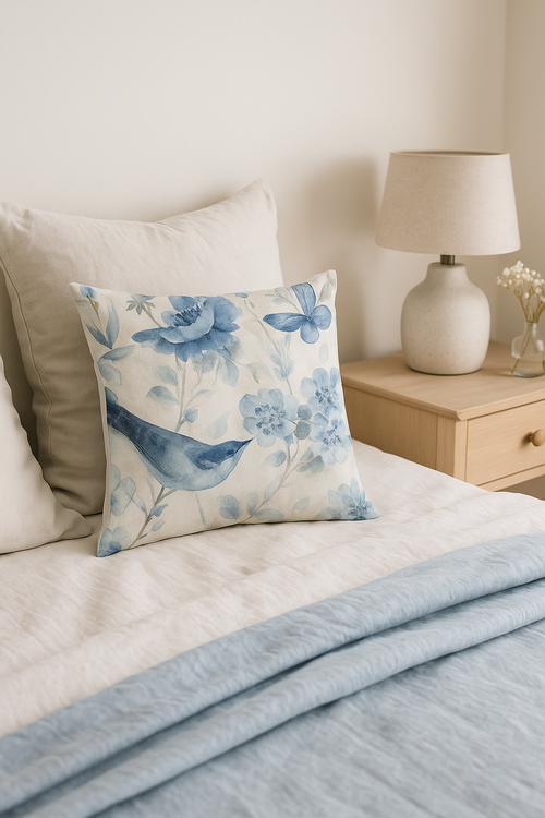 housse de coussin ginkgo feuilles motif floral pour salon chambre
