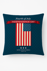 housse de coussin imprimée love usa décoration pour le jour de l'indépendance