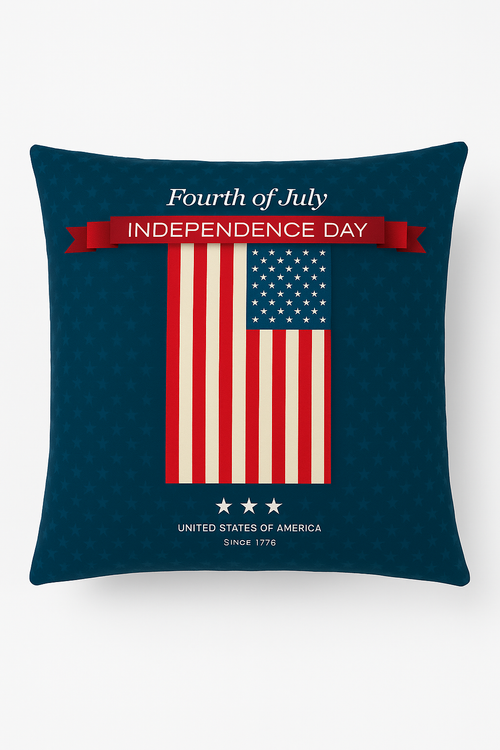 housse de coussin imprimée love usa décoration pour le jour de l'indépendance