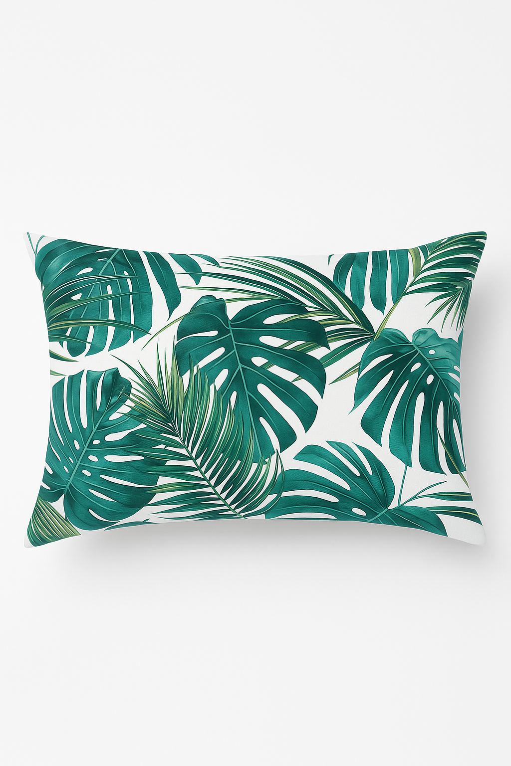 housse de coussin imprimée motif fleurs tropicales 30x50 cm