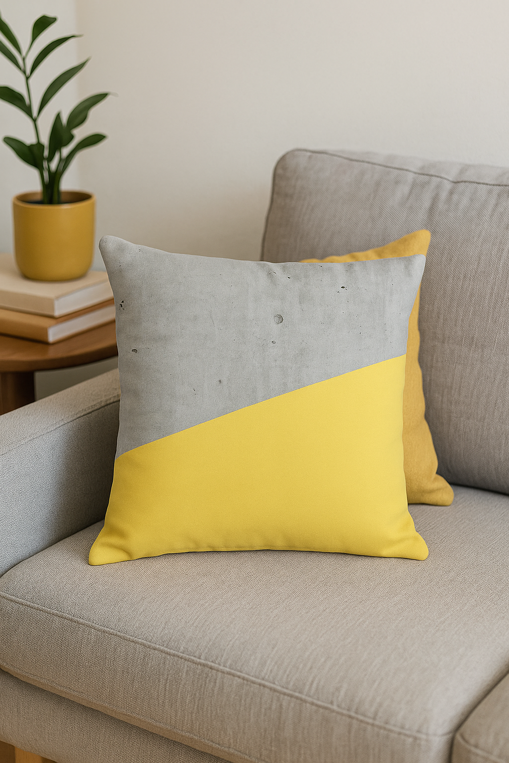 housse de coussin jaune avec motif tournesol créatif 45x45 cm - vue 3 sur 2