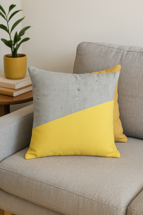 housse de coussin jaune avec motif tournesol créatif 45x45 cm