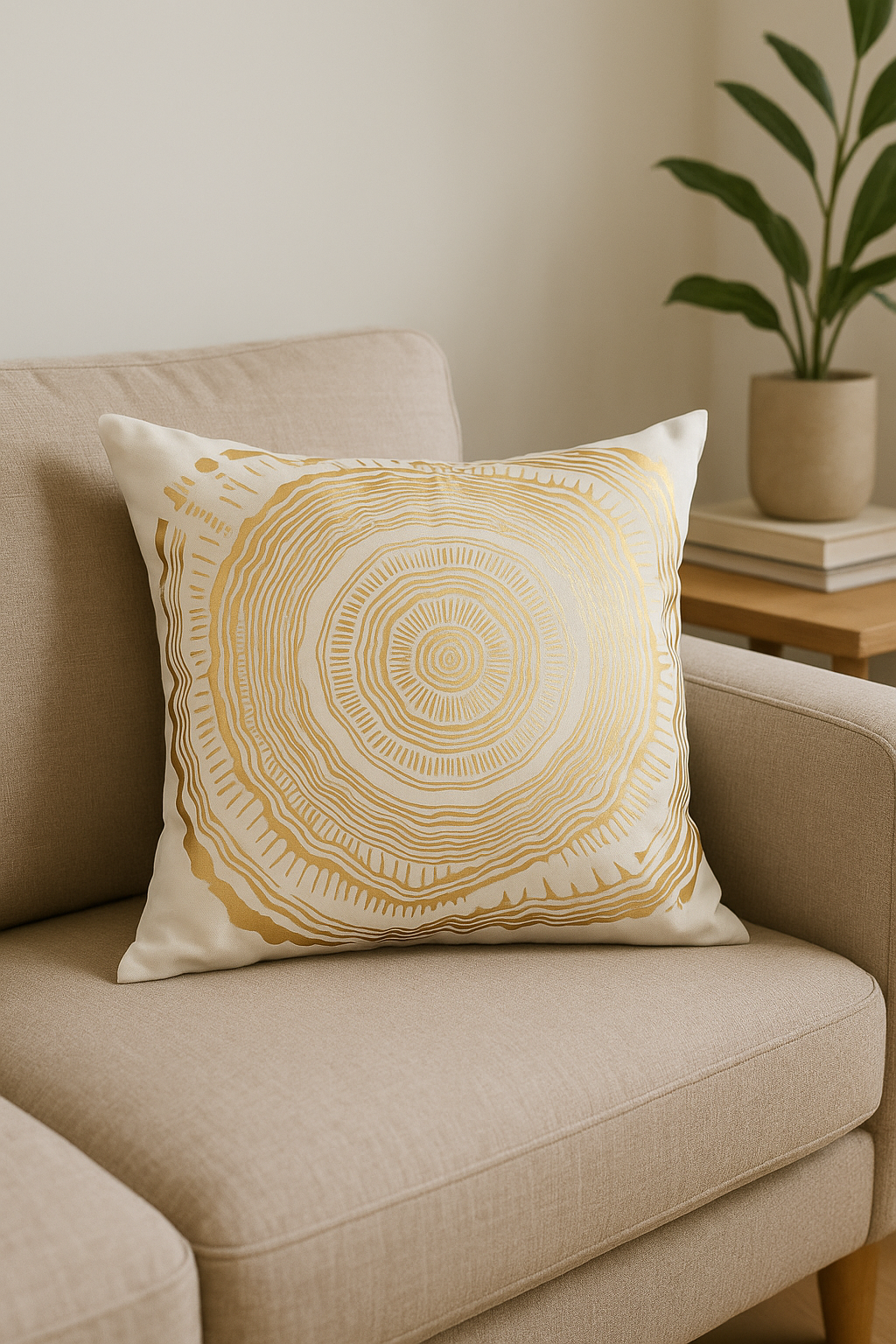 housse de coussin moderne motif géométrique feuille décorative - vue 3 sur 2