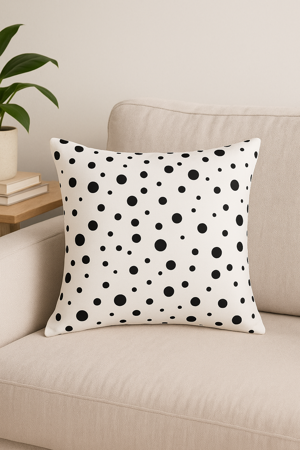 housse de coussin moderne noir et blanc géométrique décorative