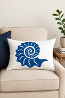 housse de coussin motif animaux marins bleus 30 x 50 cm