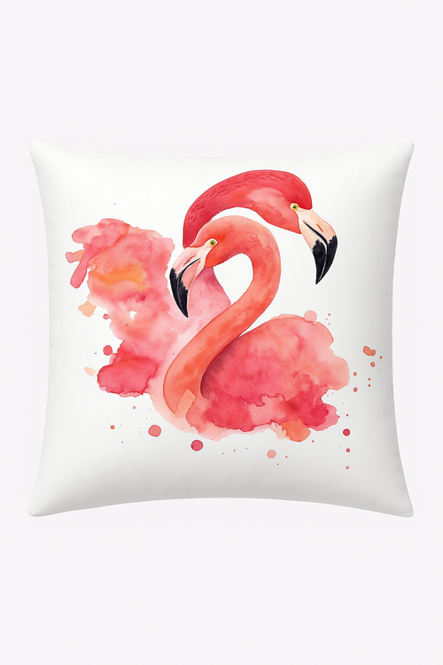 housse de coussin motif flamant rose coloré pour décoration intérieure
