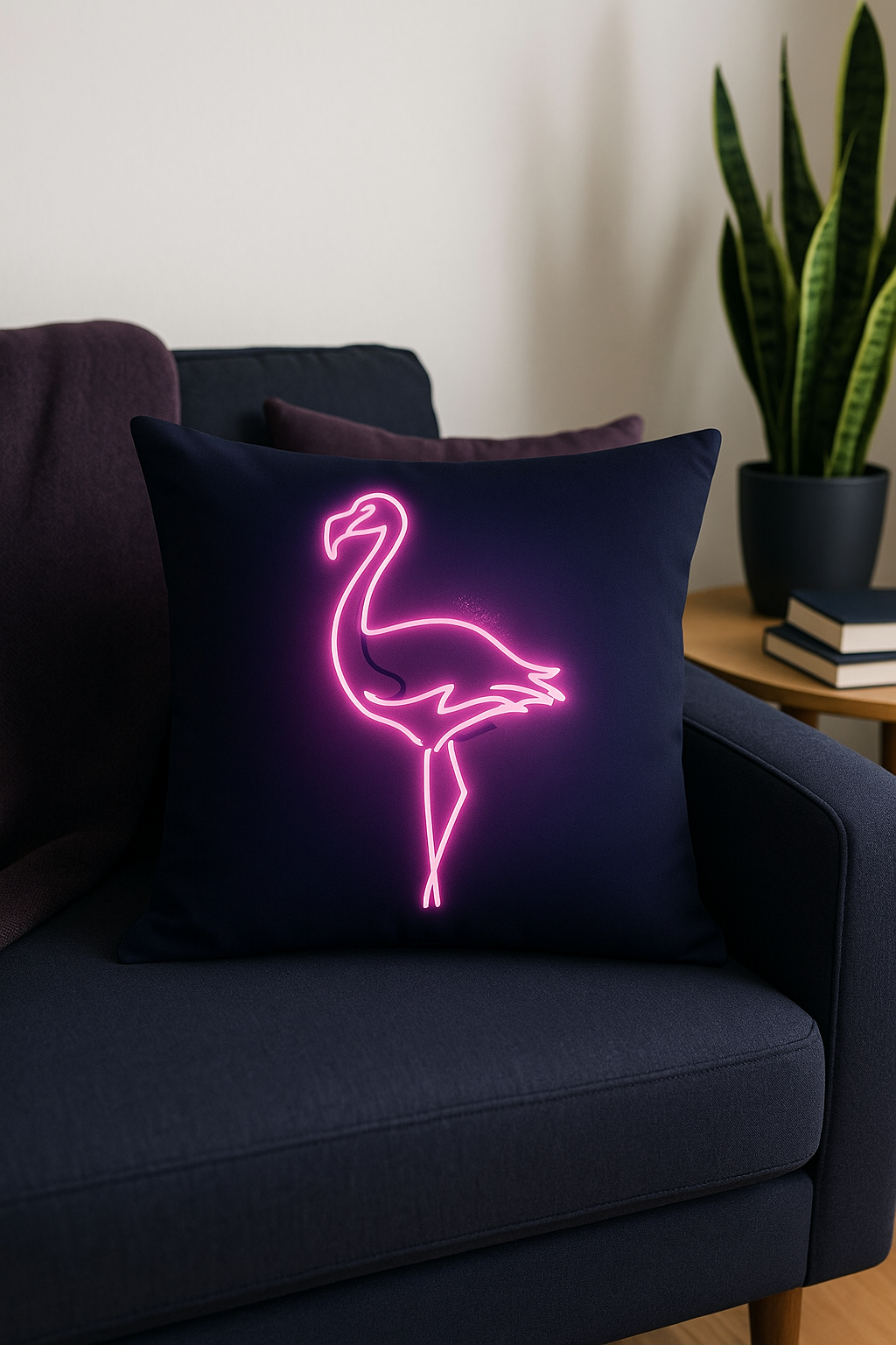 housse de coussin motif flamant rose pour décoration élégante - vue 3 sur 2