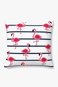 housse de coussin motif flamant rose pour un style tropical