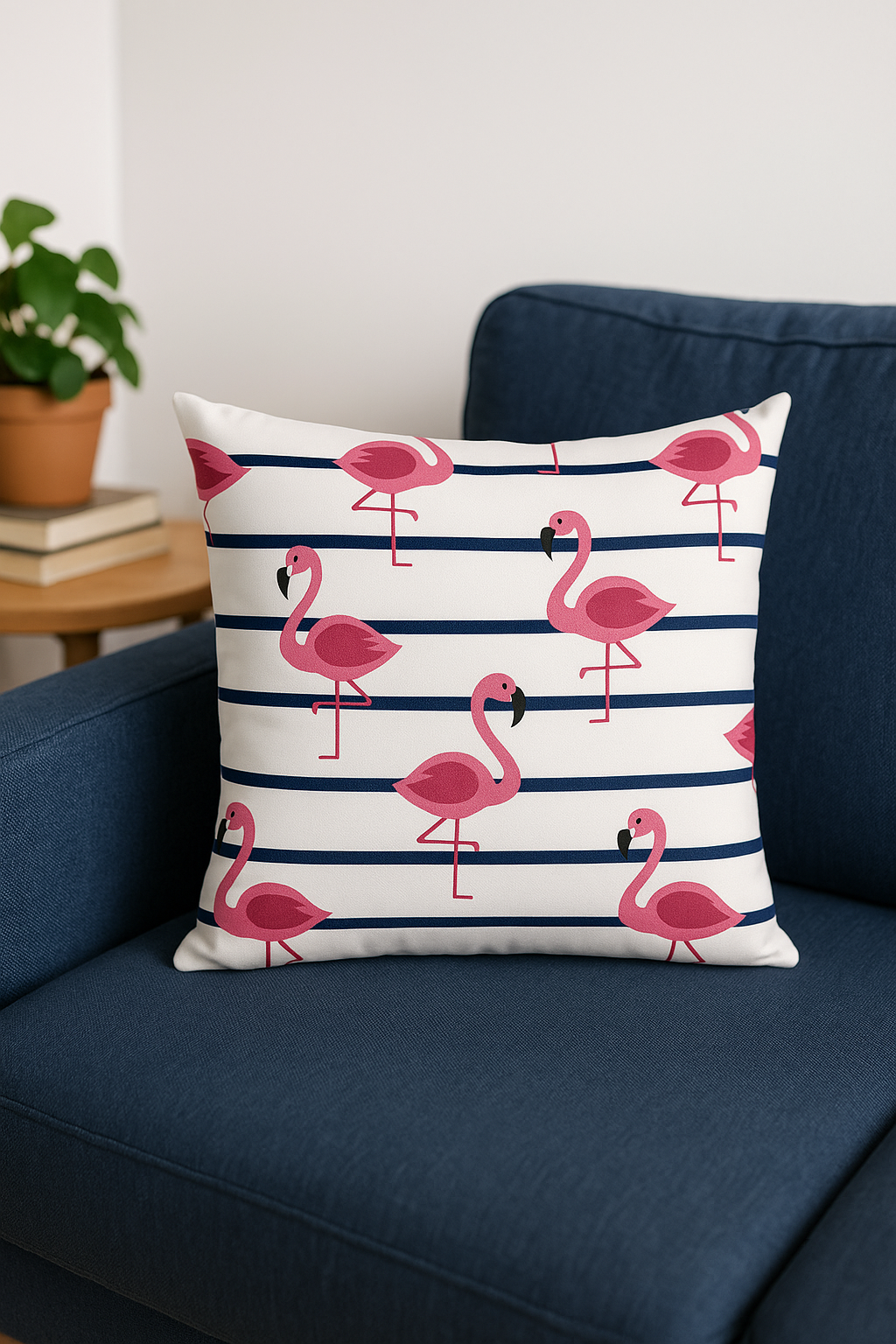 housse de coussin motif flamant rose pour un style tropical - vue 3 sur 2