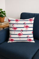housse de coussin motif flamant rose pour un style tropical